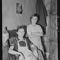 Mrs. [Larry] Valentine with two of her seven children
